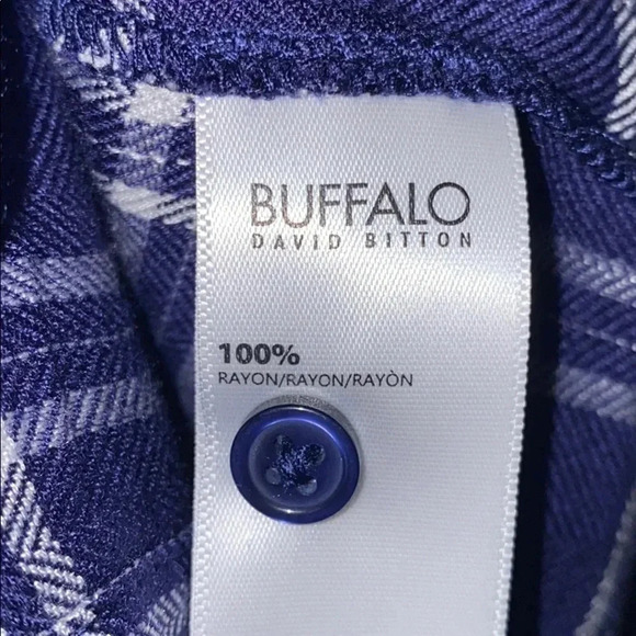 Buffalo plaid cold shoulder botton down shirt. Sz Xs - Picture 5 of 11